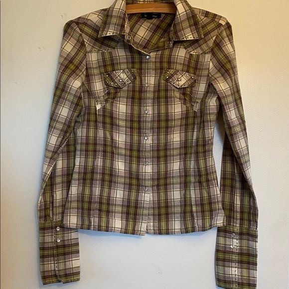 Le Chateau Rhinestone Western Shirt XS - Picture 1 of 6